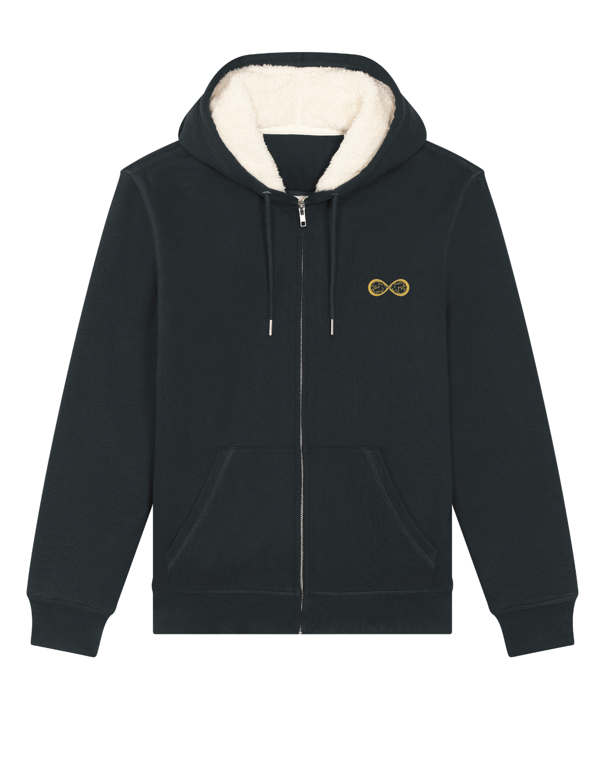 Sweat capuche avec fermeture Hygger Sherpa Noir