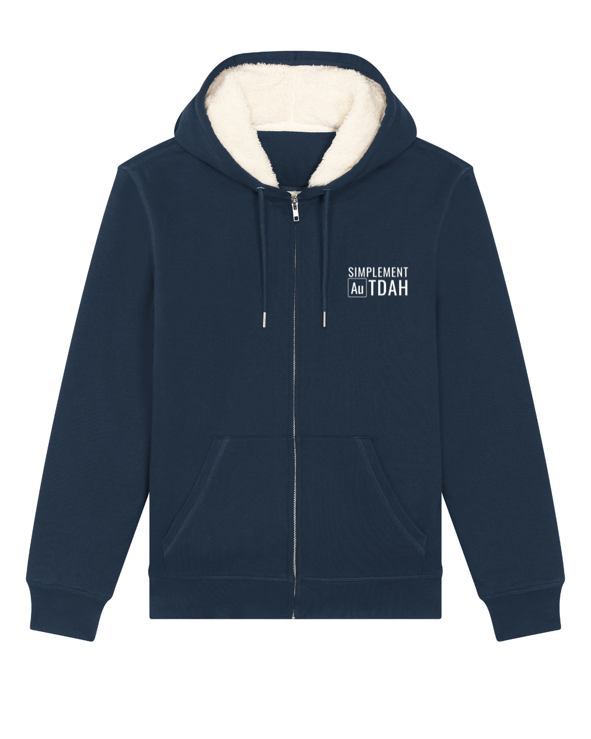 Sweat capuche avec fermeture Hygger Sherpa Bleu marine