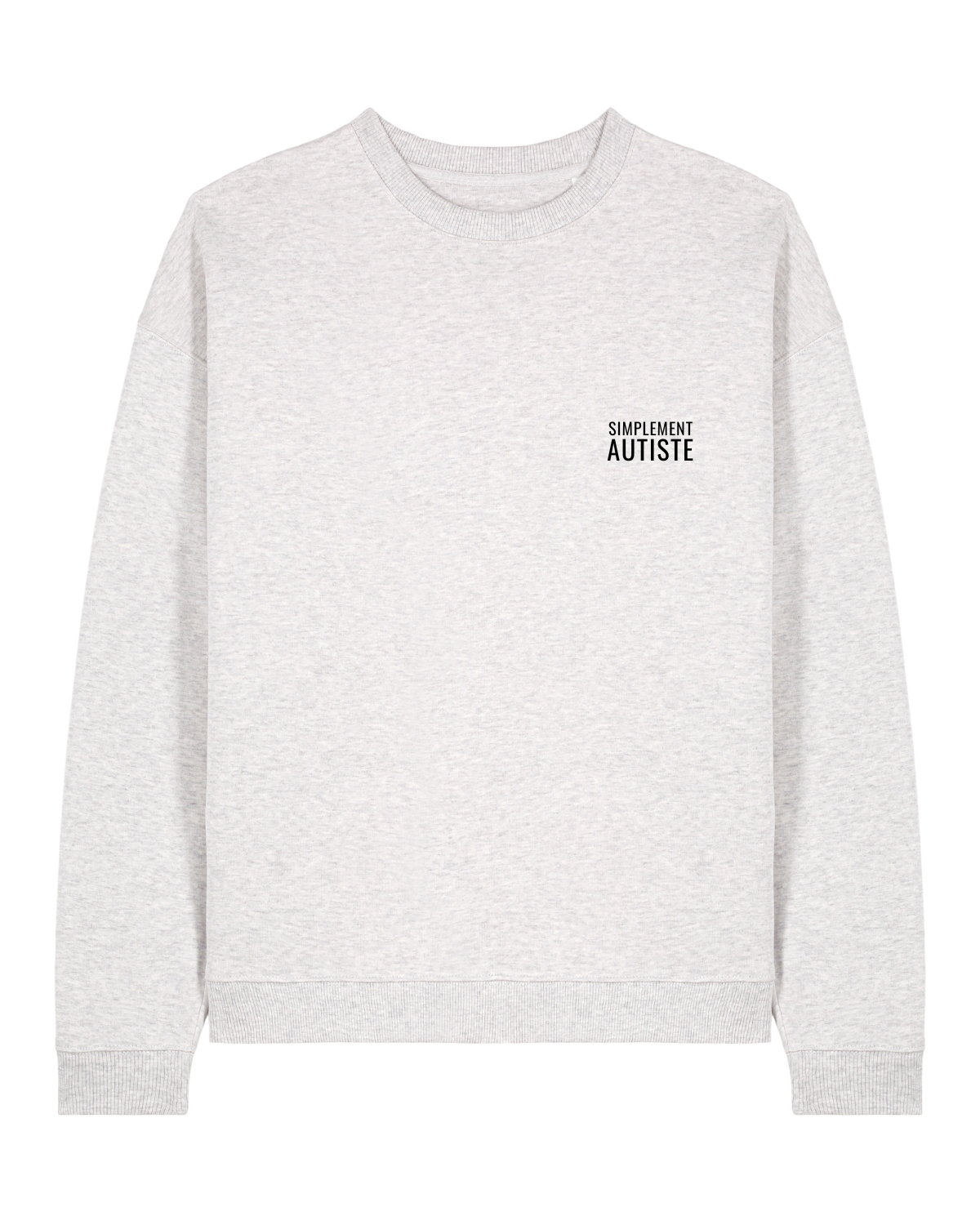 Sweat col rond oversize Radder 2.0 Gris chiné clair