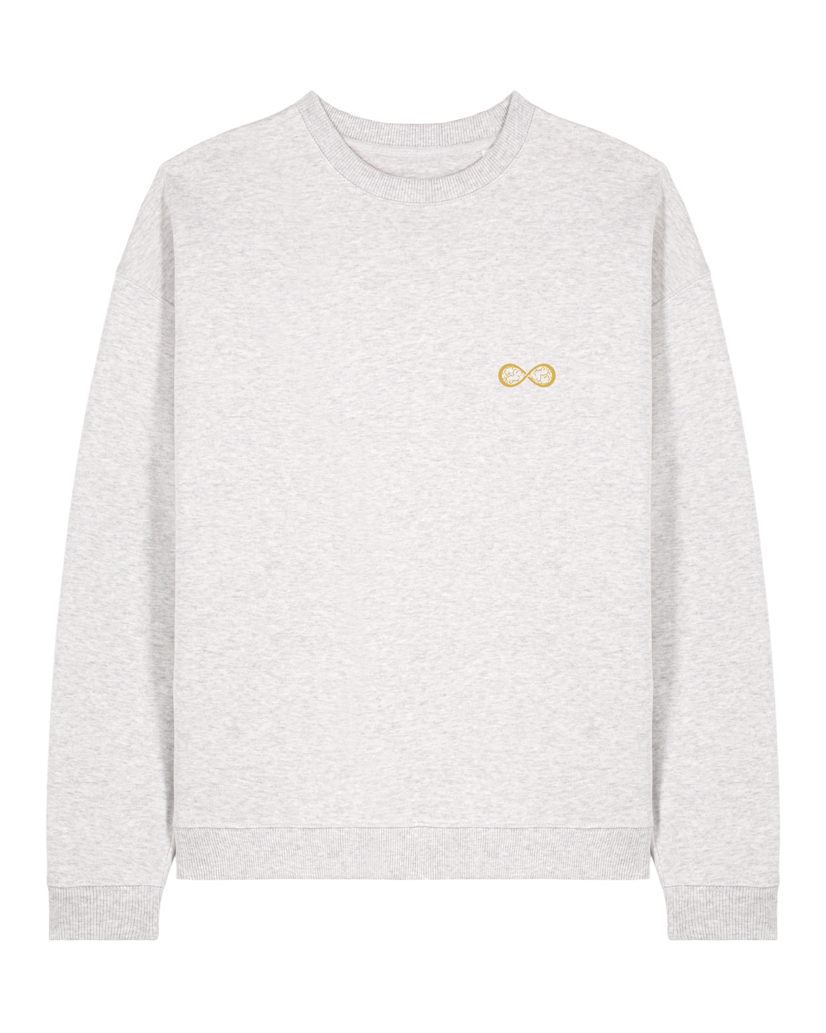 Sweat col rond oversize Radder 2.0 Gris chiné clair