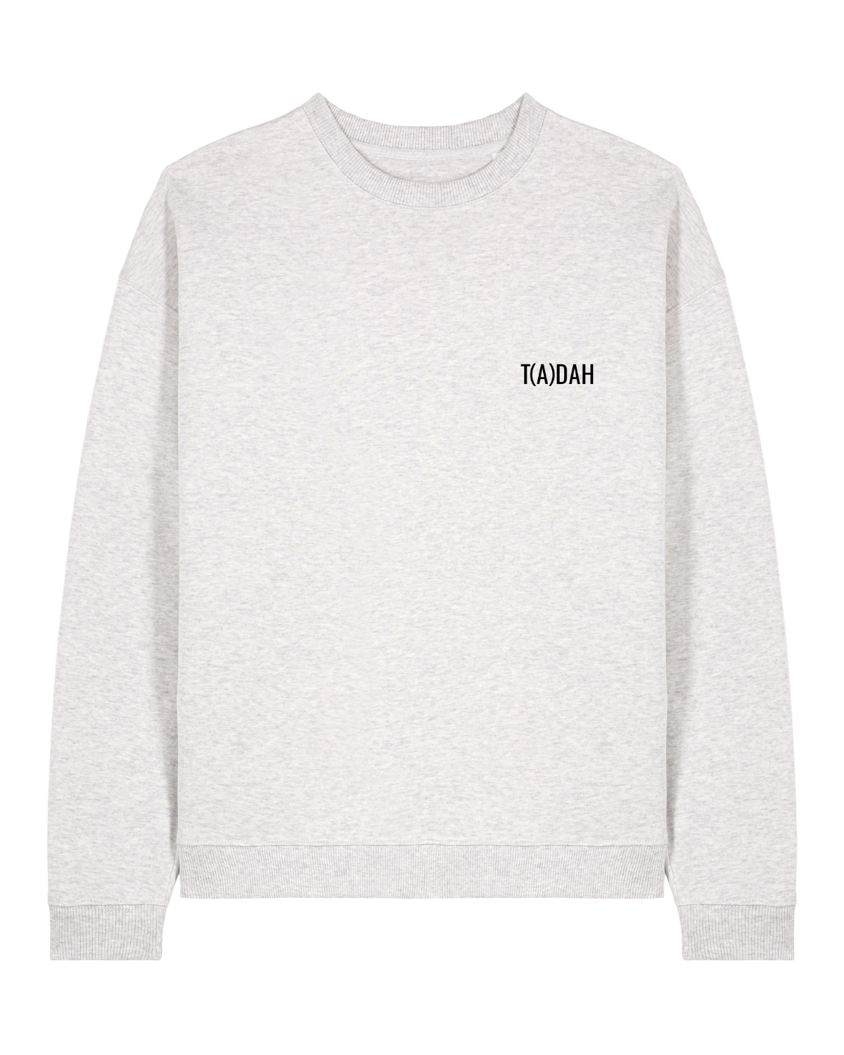 Sweat col rond oversize Radder 2.0 Gris chiné clair