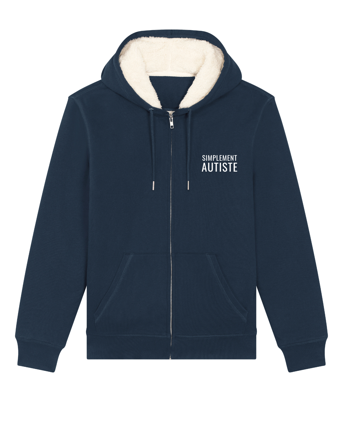 Sweat capuche avec fermeture Hygger Sherpa Bleu marine