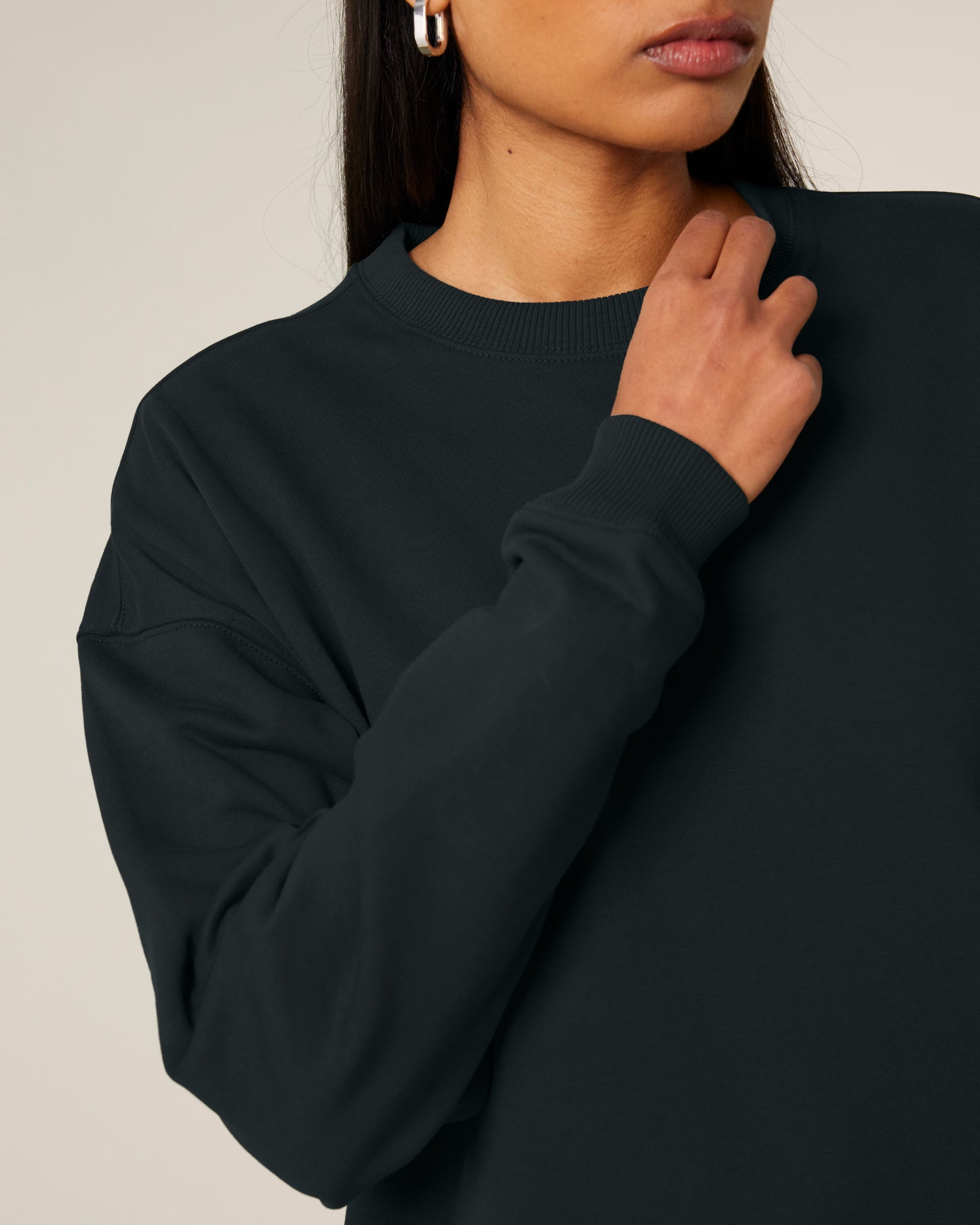 Sweat col rond oversize Radder 2.0 Noir