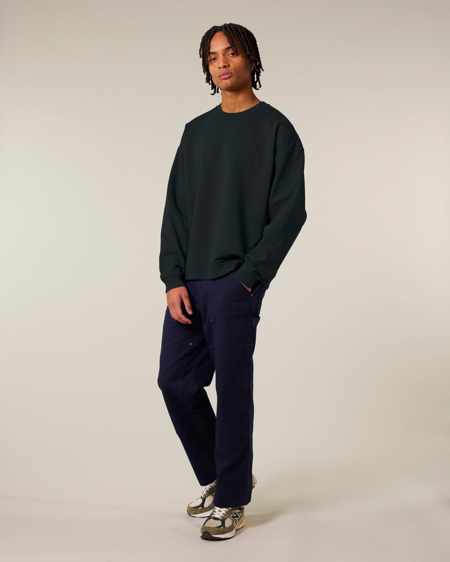 Sweat col rond oversize Radder 2.0 Noir