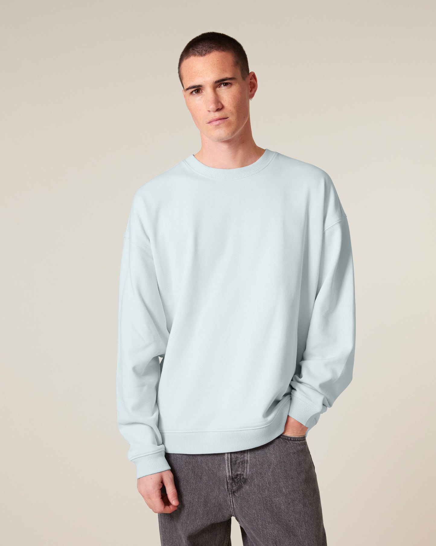 Sweat col rond oversize Radder 2.0 Bleu glace