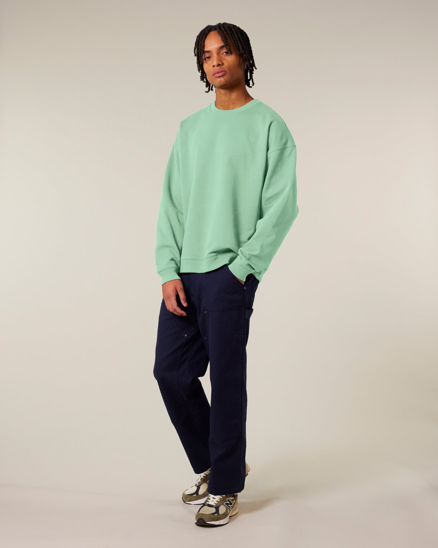 Sweat col rond oversize Radder 2.0 Vert jade