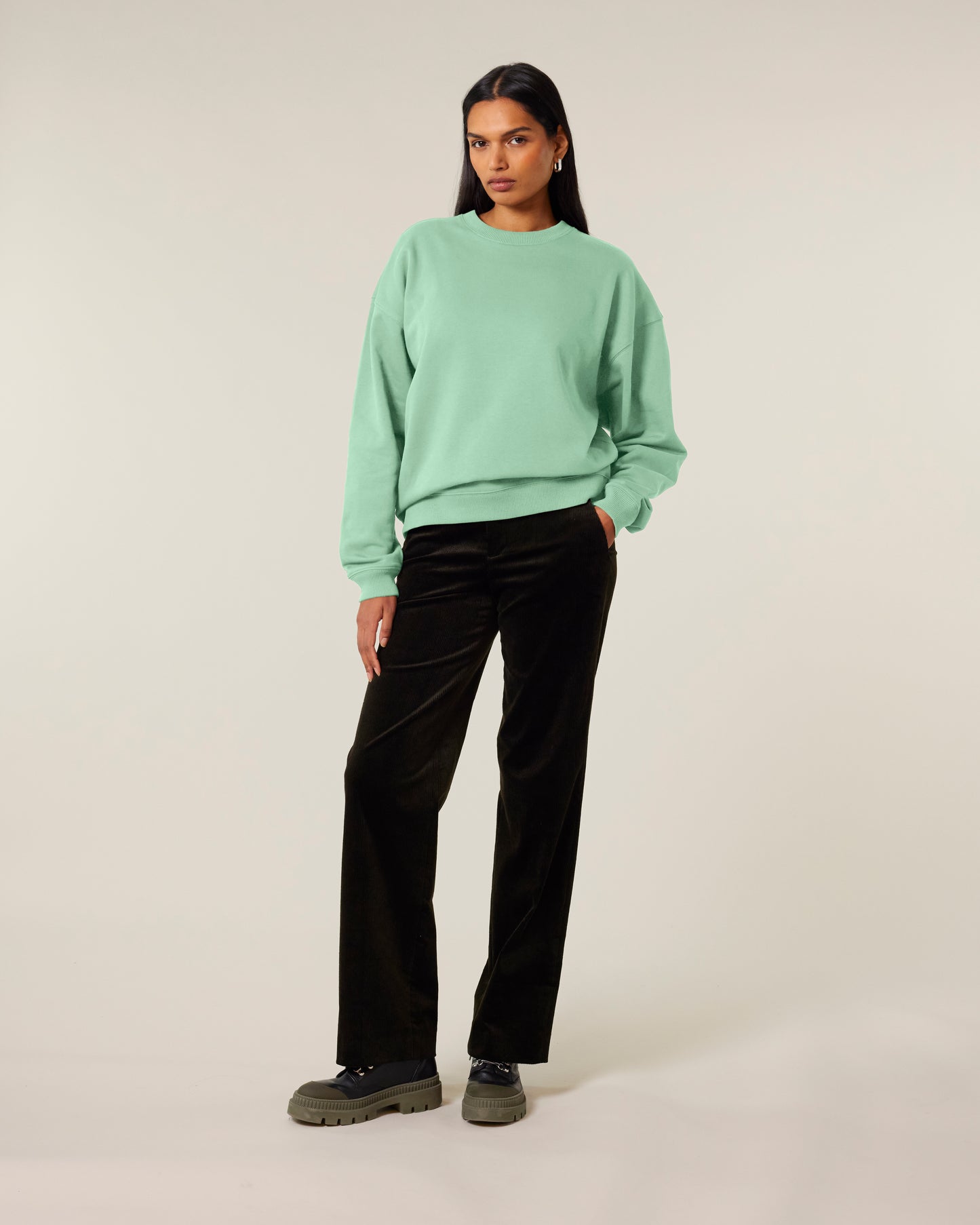 Sweat col rond oversize Radder 2.0 Vert jade