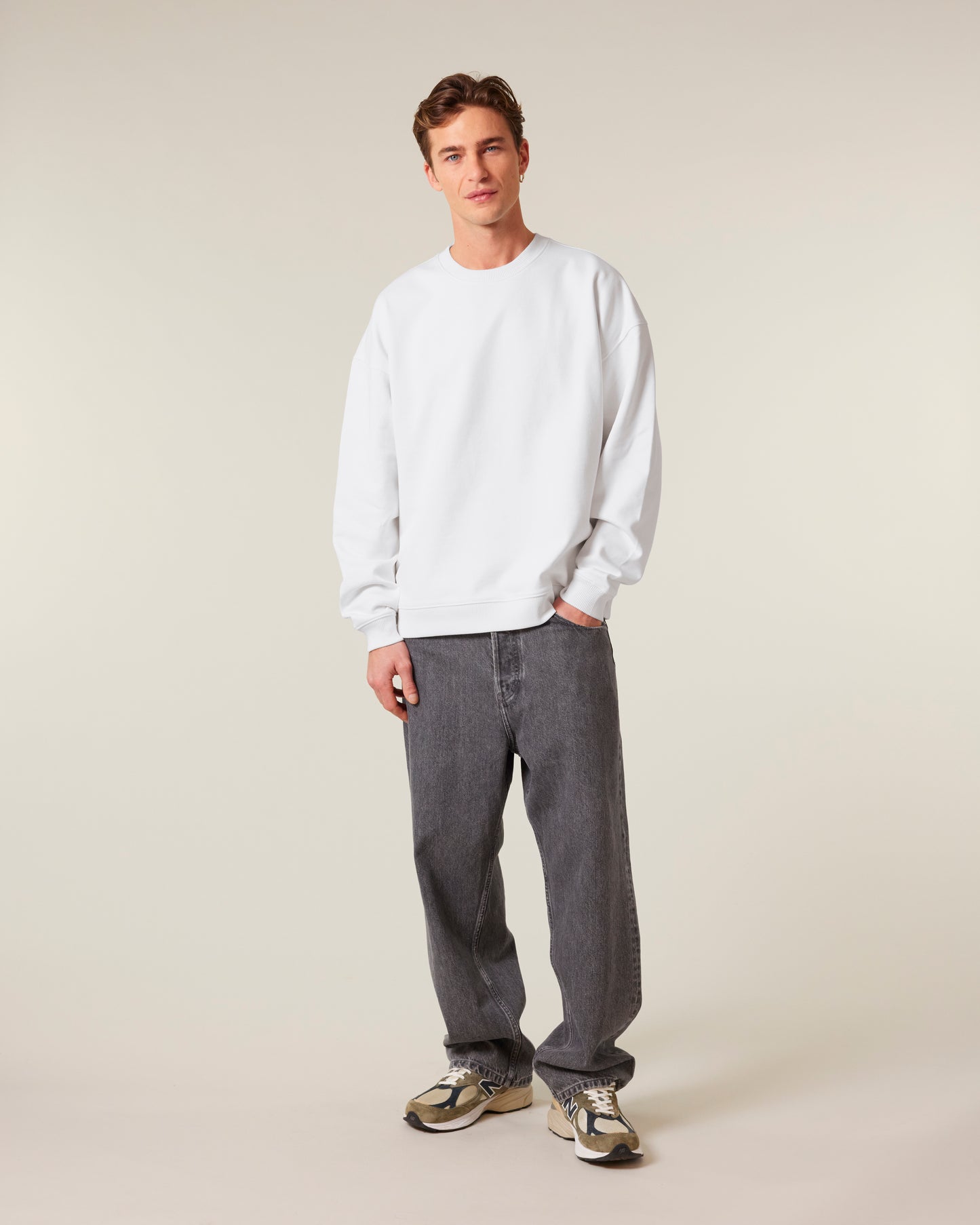 Sweat col rond oversize Radder 2.0 Blanc
