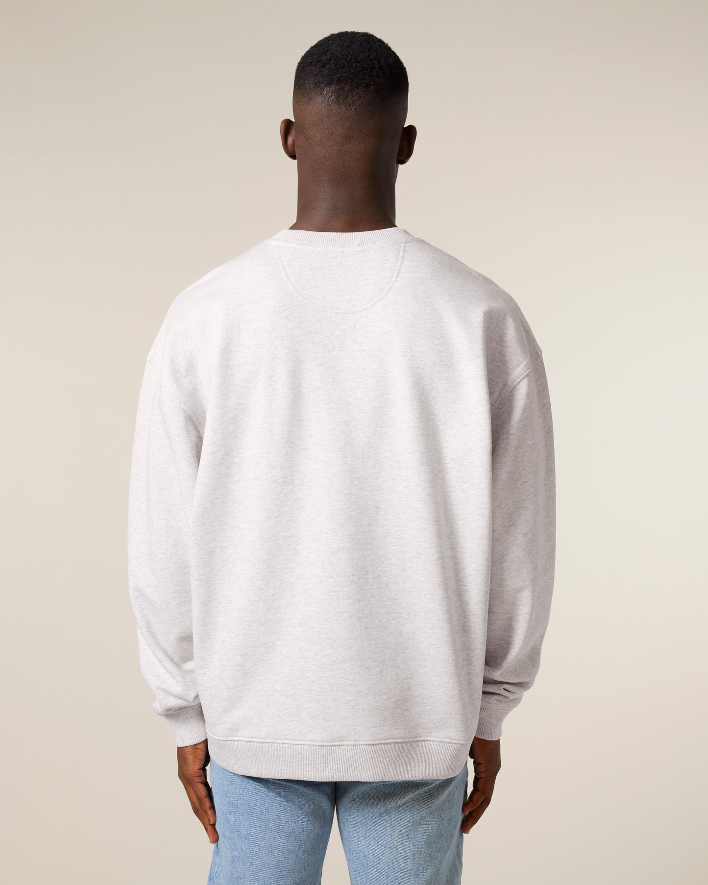 Sweat col rond oversize Radder 2.0 Gris chiné clair