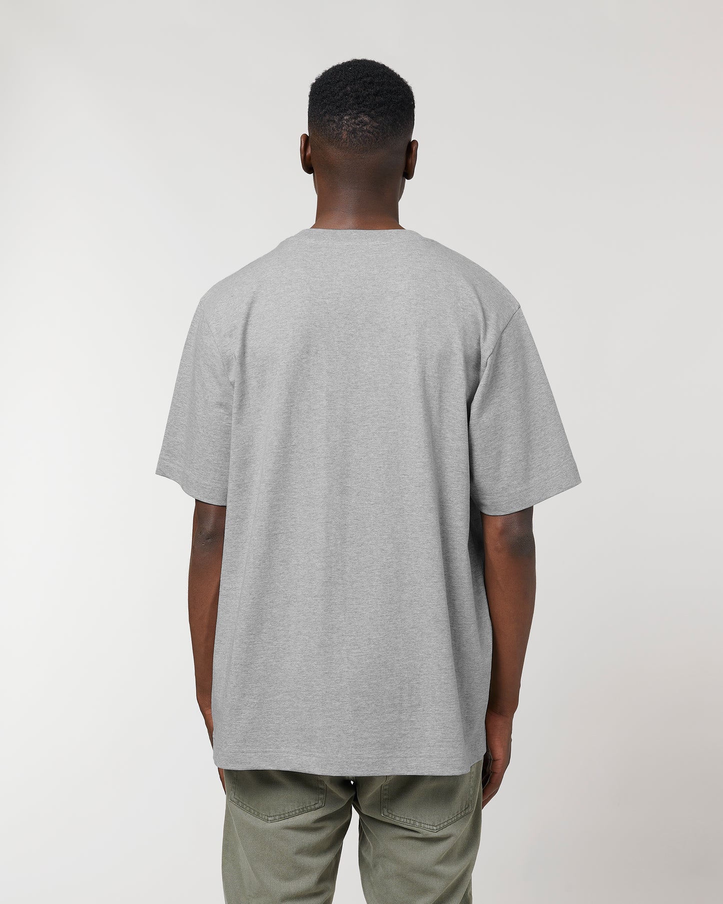 T-shirt unisexe lourd Freestyler Gris Chiné Moyen
