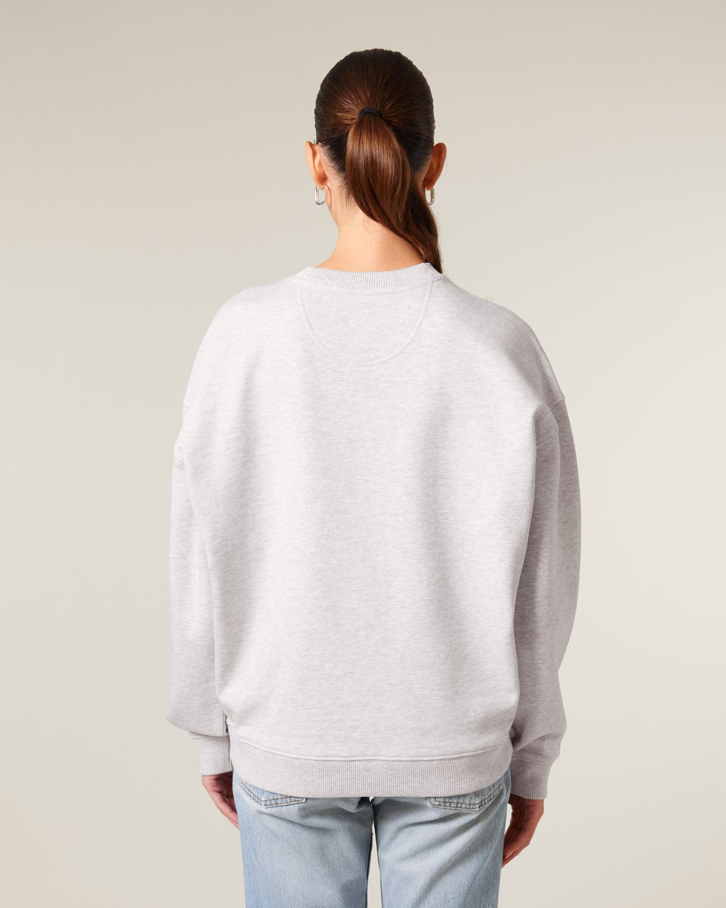 Sweat col rond oversize Radder 2.0 Gris chiné clair