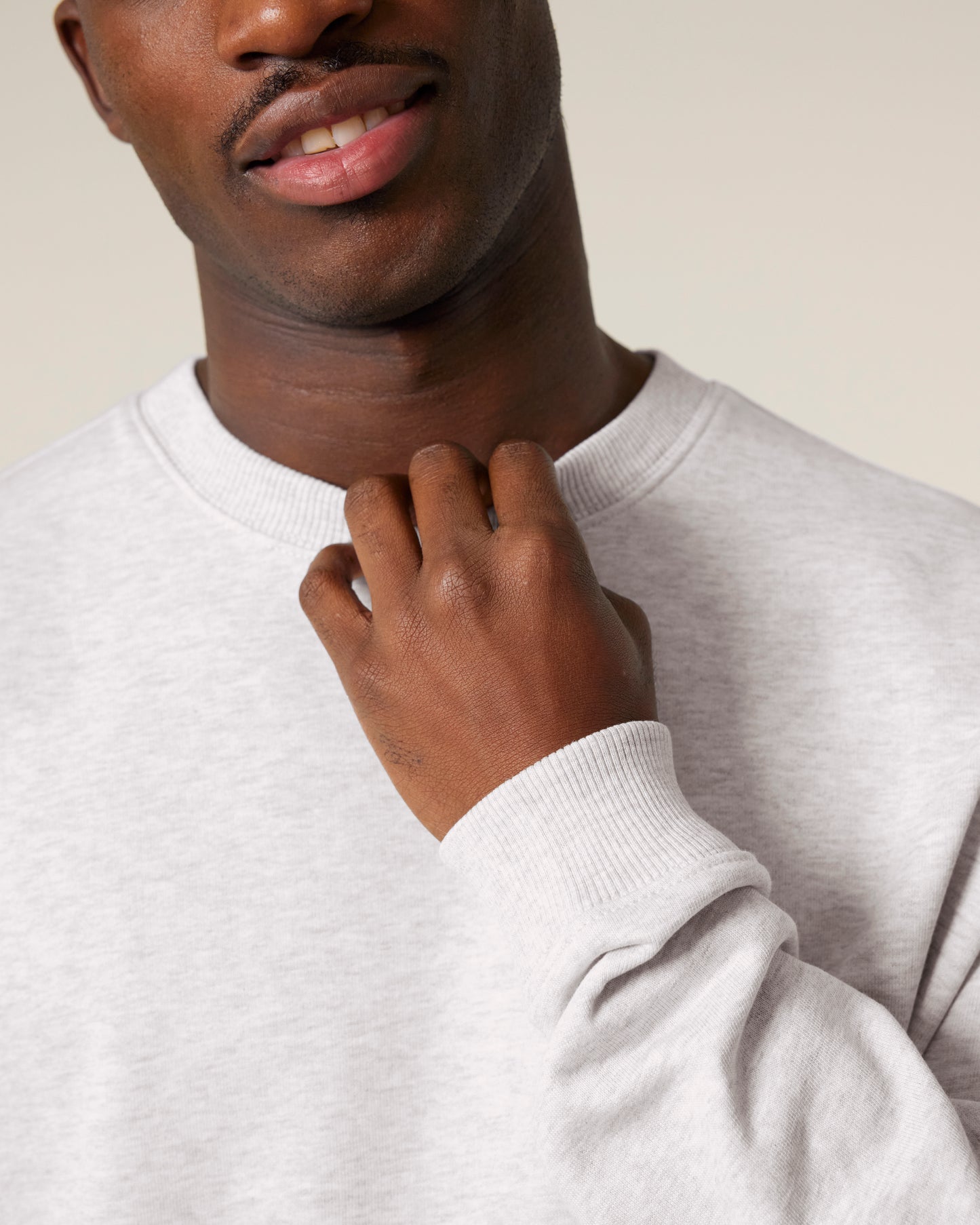 Sweat col rond oversize Radder 2.0 Gris chiné clair