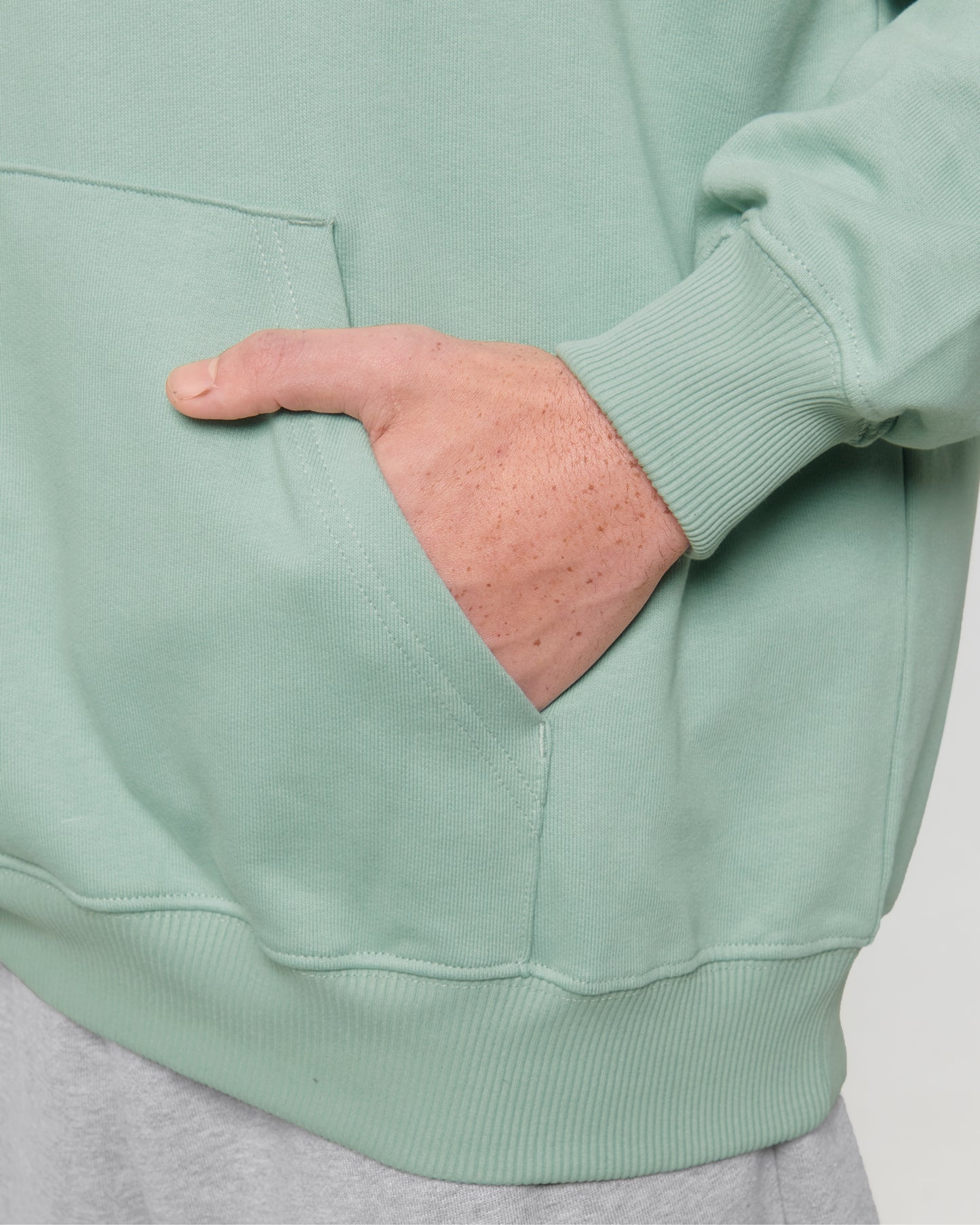 Sweat capuche lourd Cooper Dry Vert Aloé