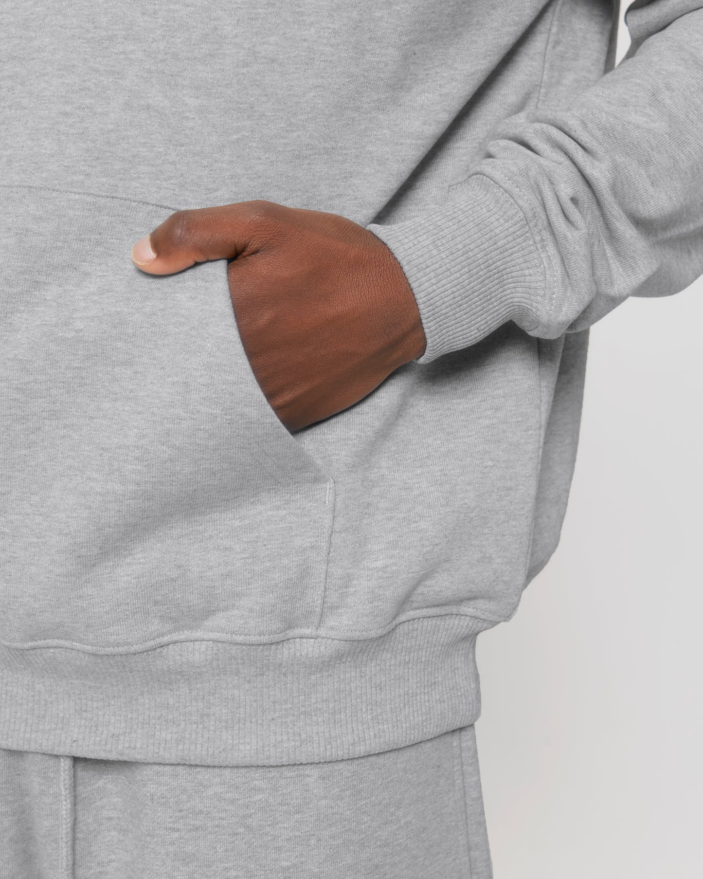 Sweat capuche lourd Cooper Dry Gris chiné