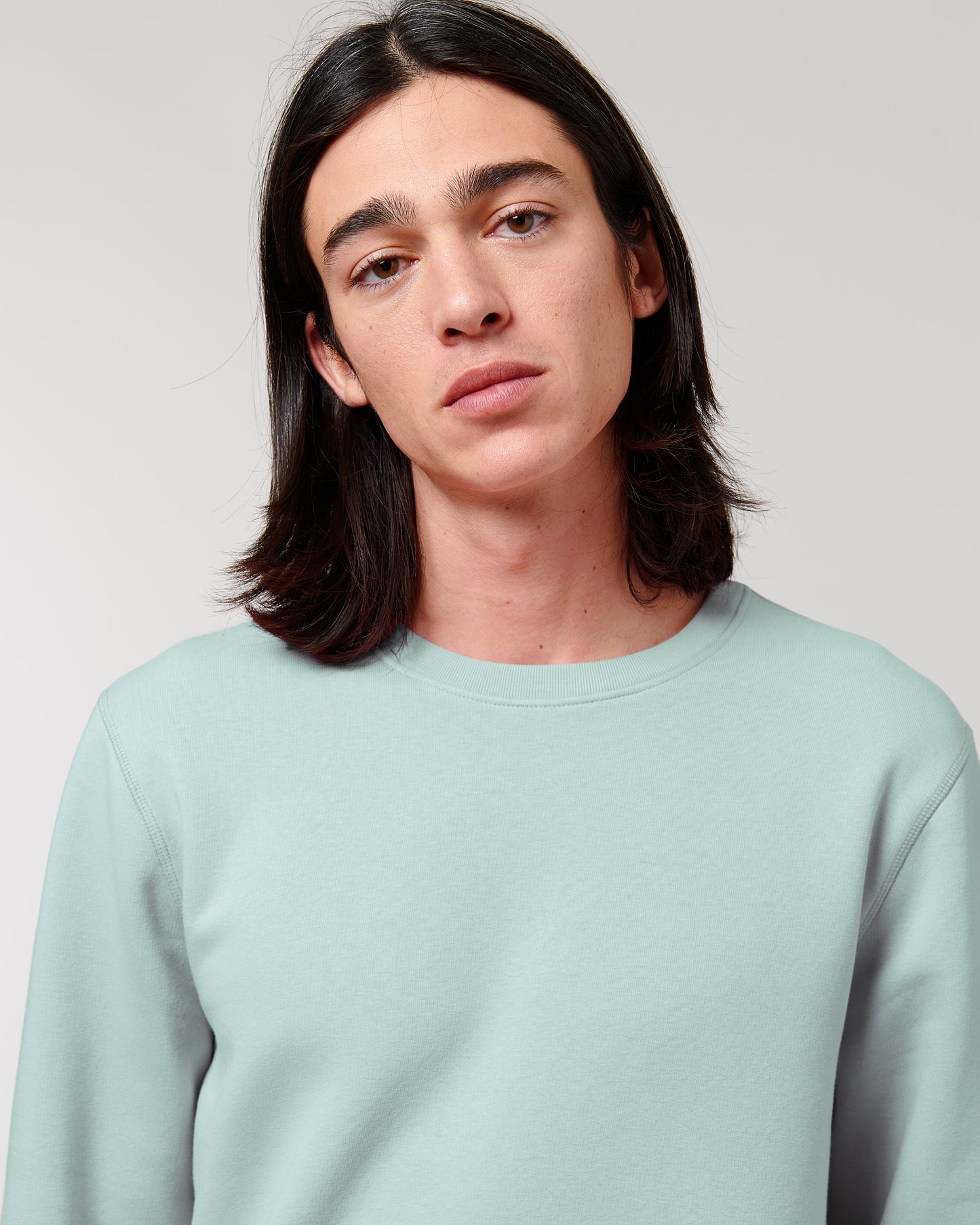 Sweat col rond Roller Bleu caraïbes