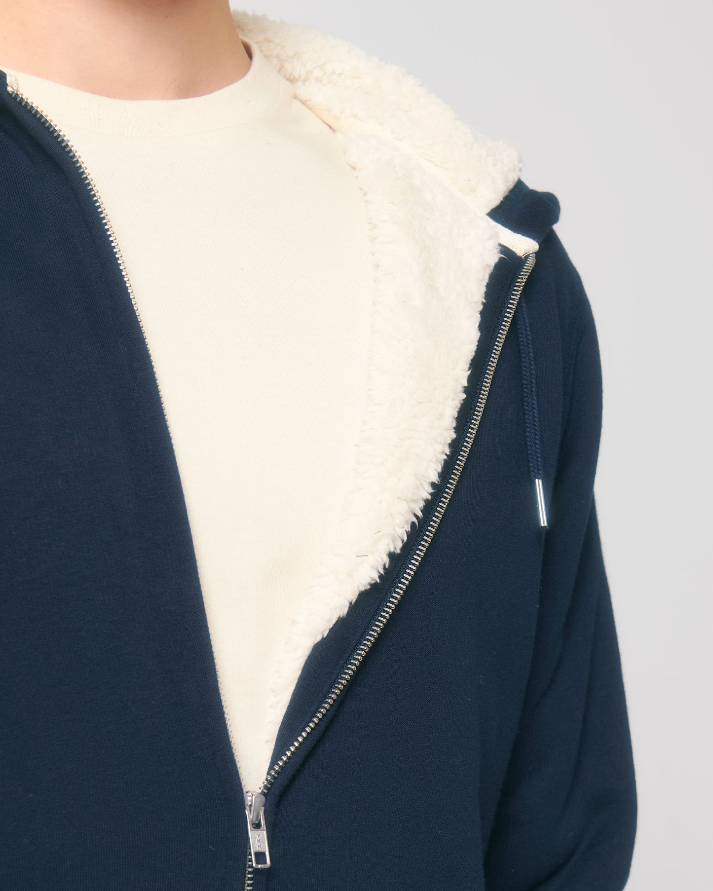 Sweat capuche avec fermeture Hygger Sherpa Bleu marine