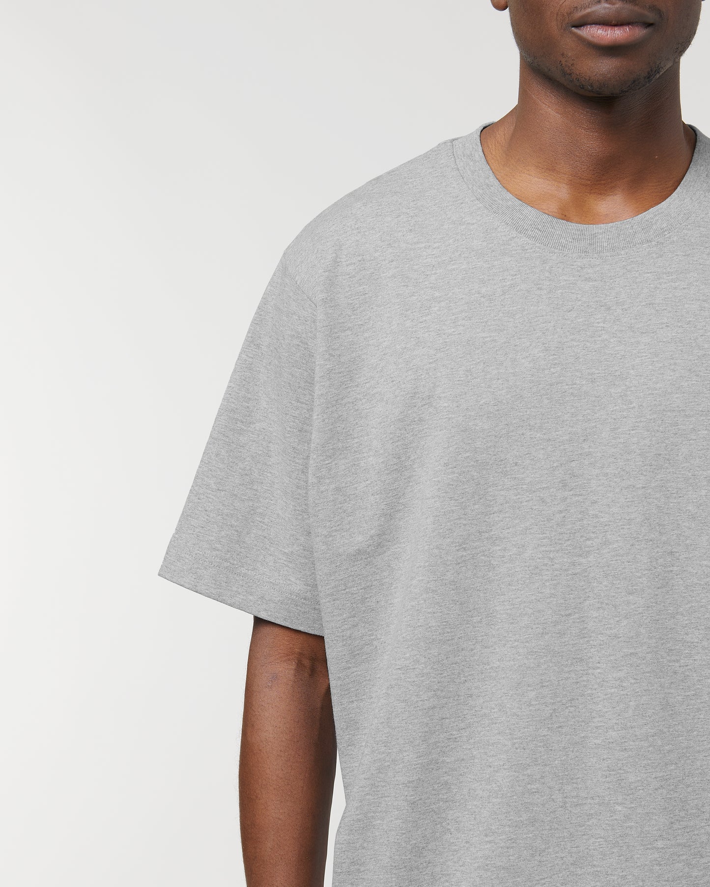 T-shirt unisexe lourd Freestyler Gris Chiné Moyen