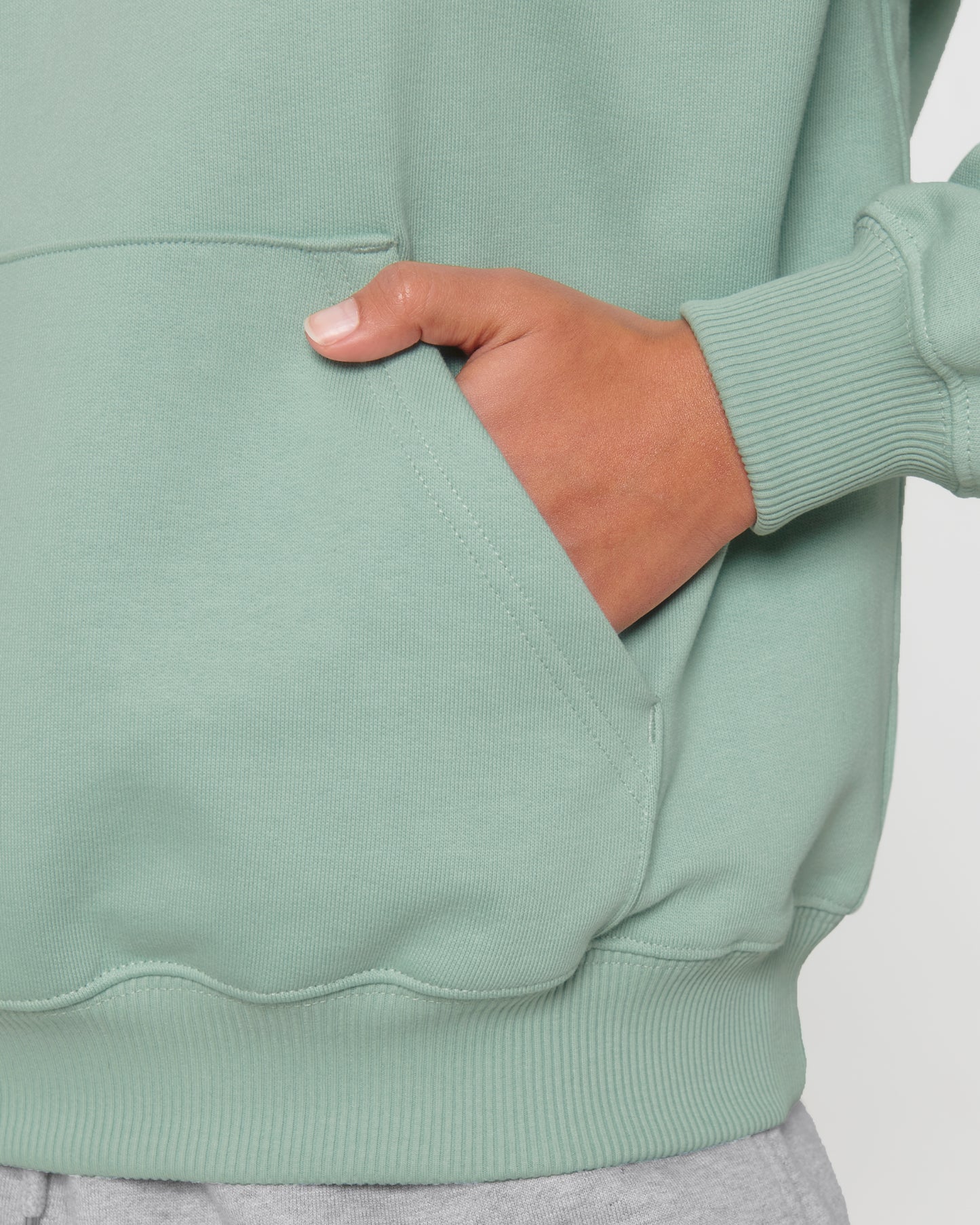 Sweat capuche lourd Cooper Dry Vert Aloé