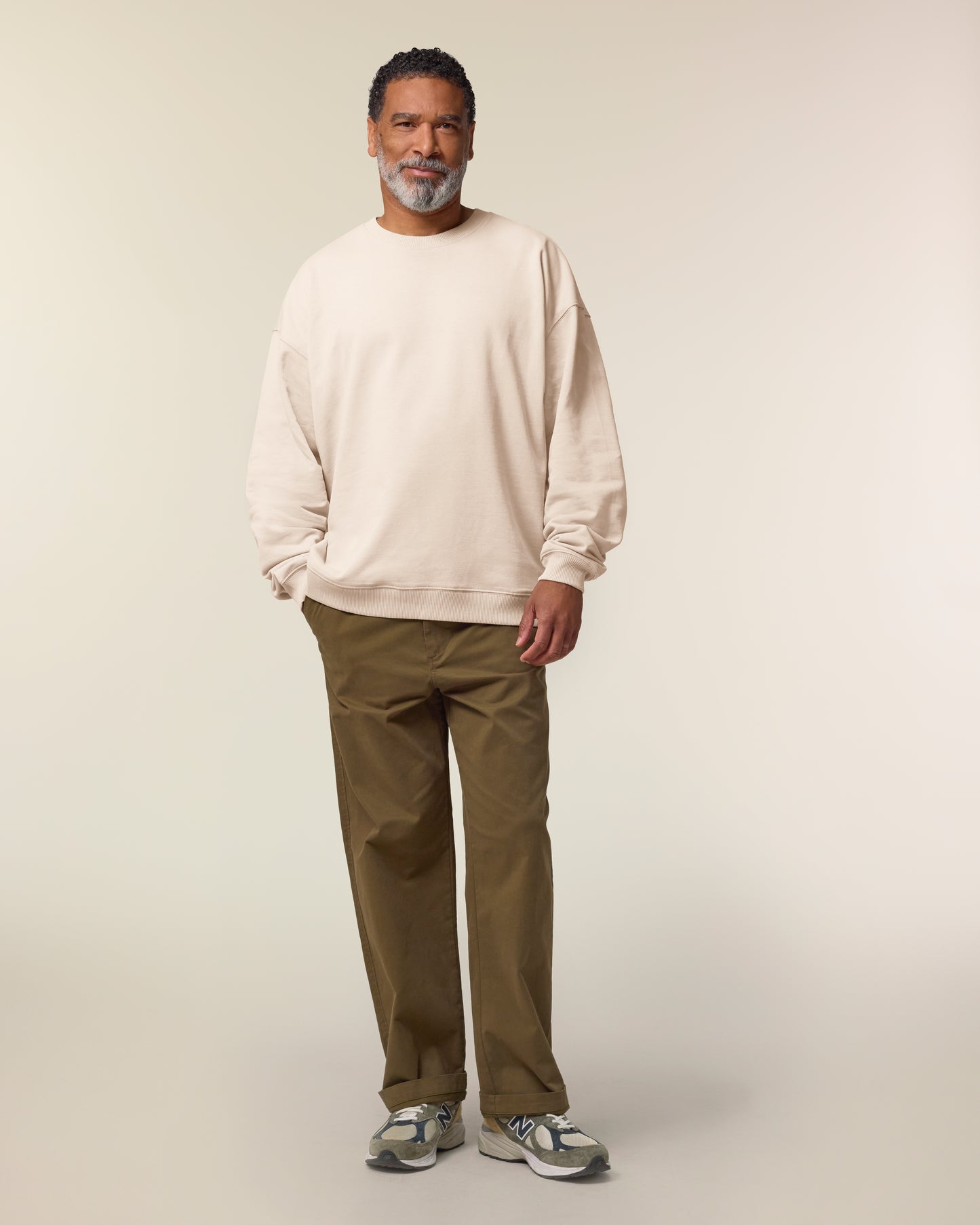 Sweat col rond oversize Radder 2.0 Crème