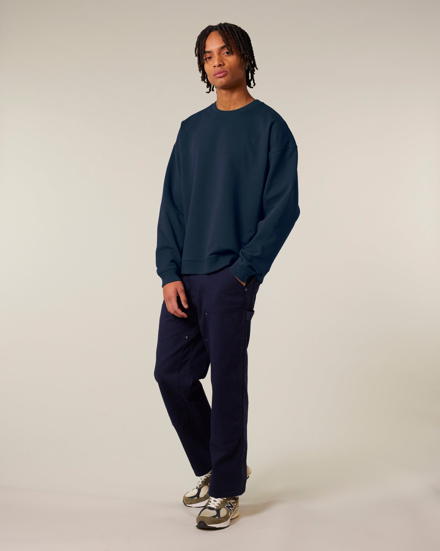 Sweat col rond oversize Radder 2.0 Bleu Marine
