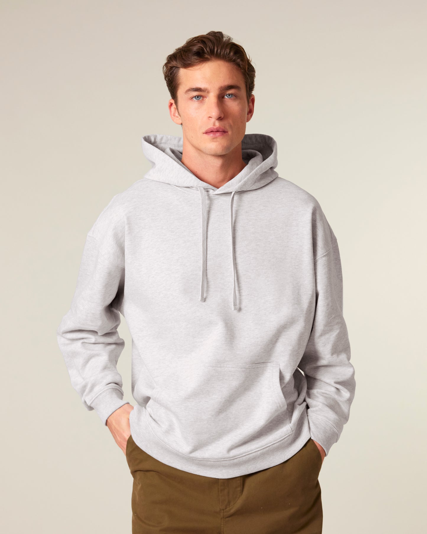 Sweat capuche oversize Slammer 2.0 Gris chiné clair