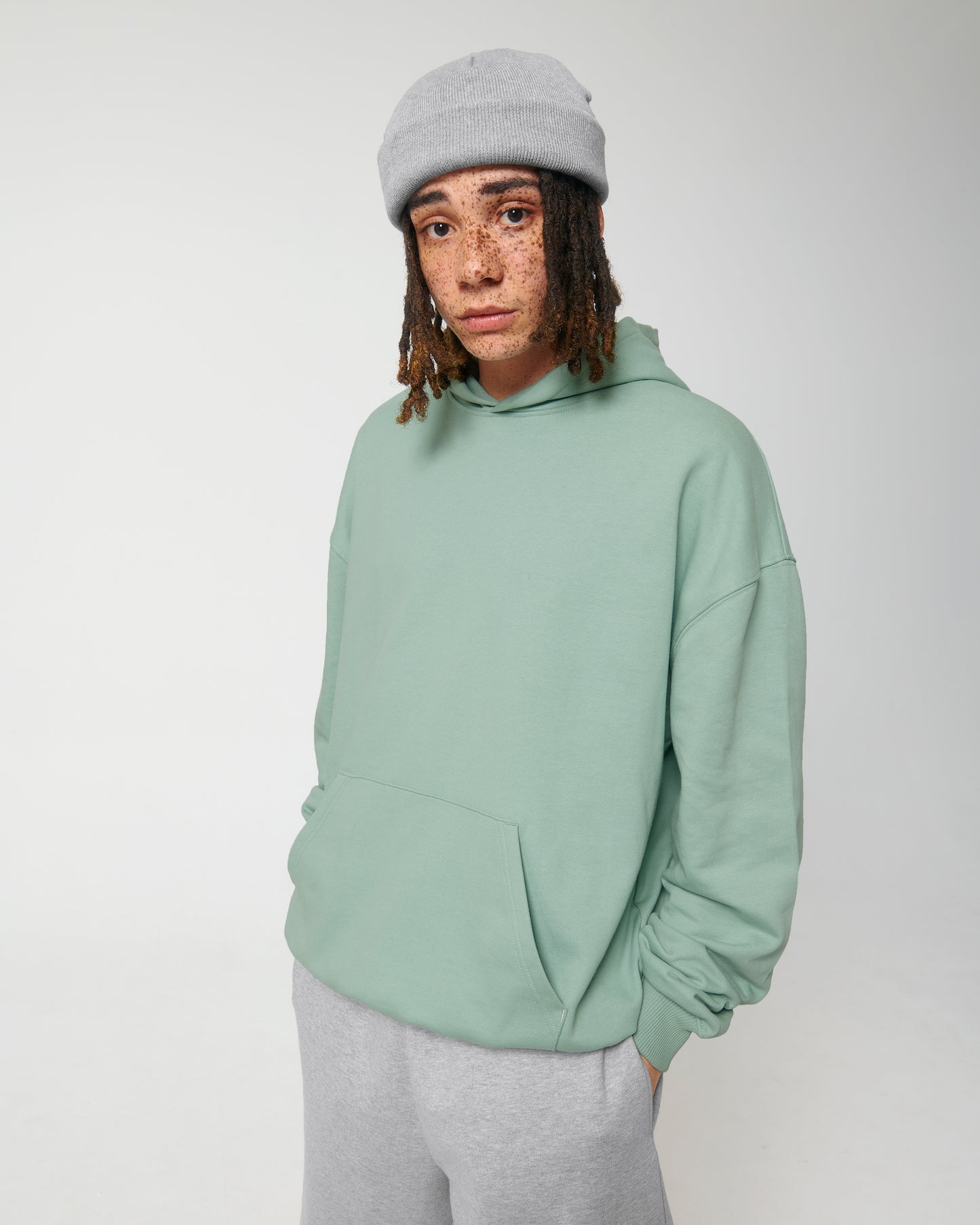Sweat capuche lourd Cooper Dry Vert Aloé
