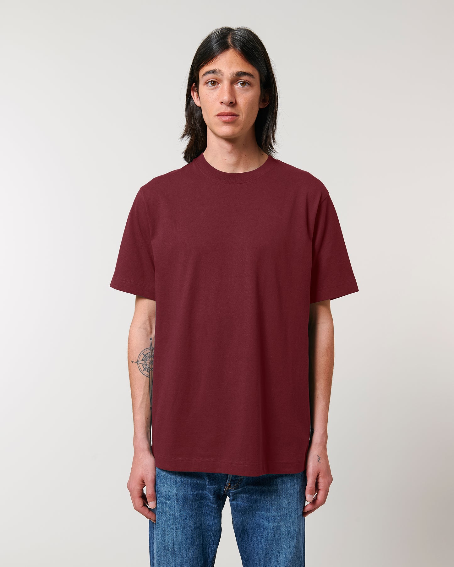 T-shirt unisexe lourd Freestyler Rouge Vin