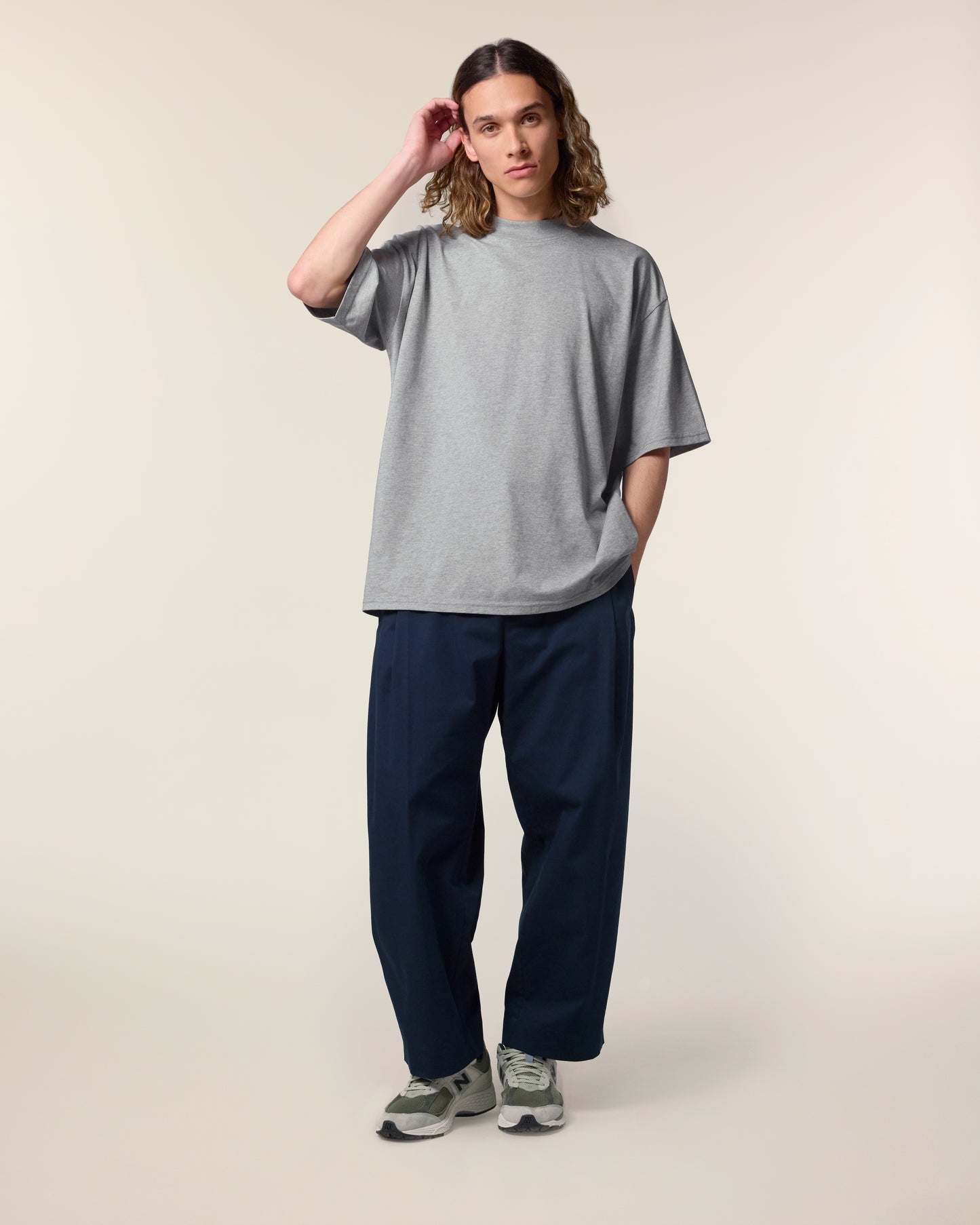 T-shirt oversize Blaster 2.0 Gris Chiné Moyen