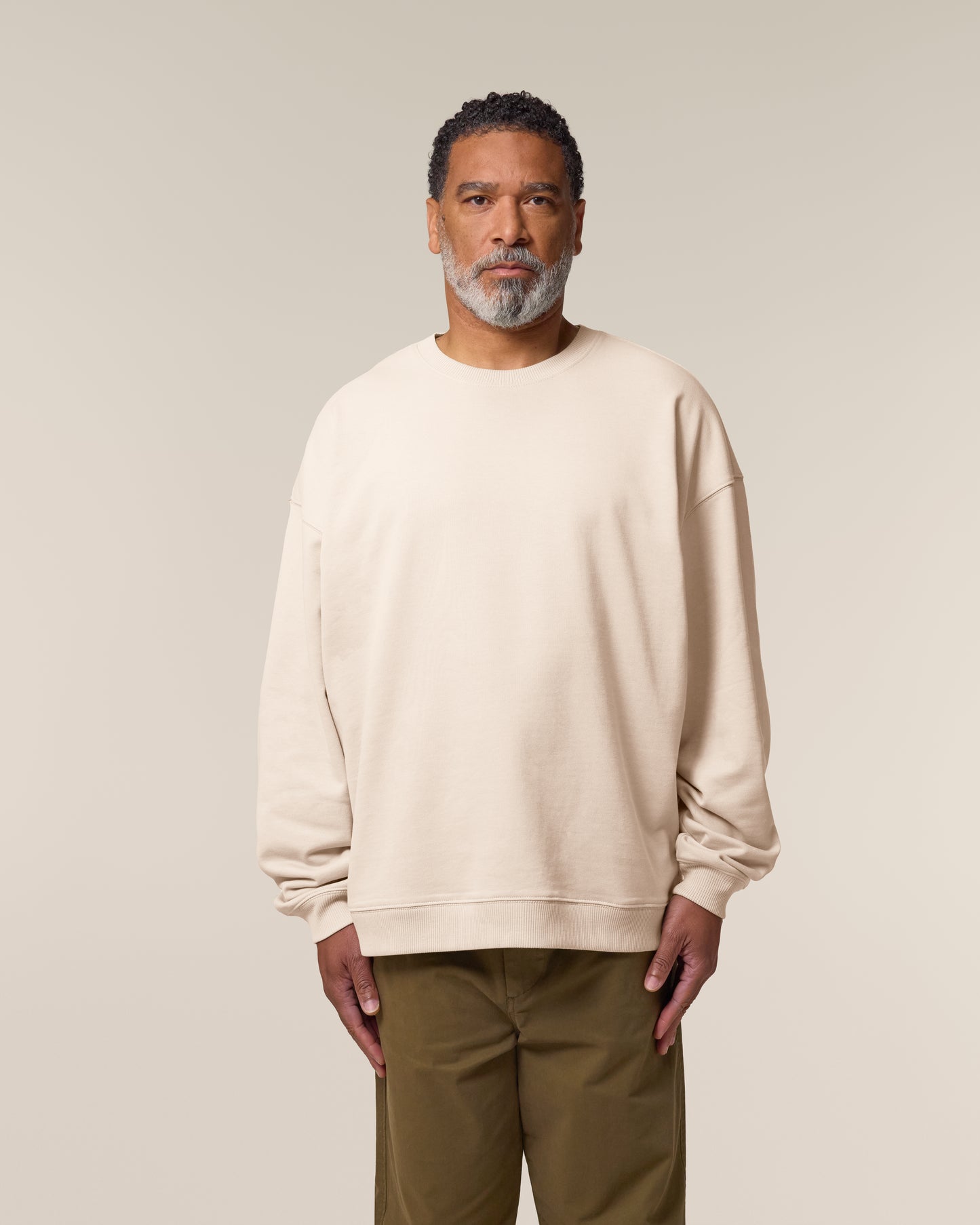 Sweat col rond oversize Radder 2.0 Crème