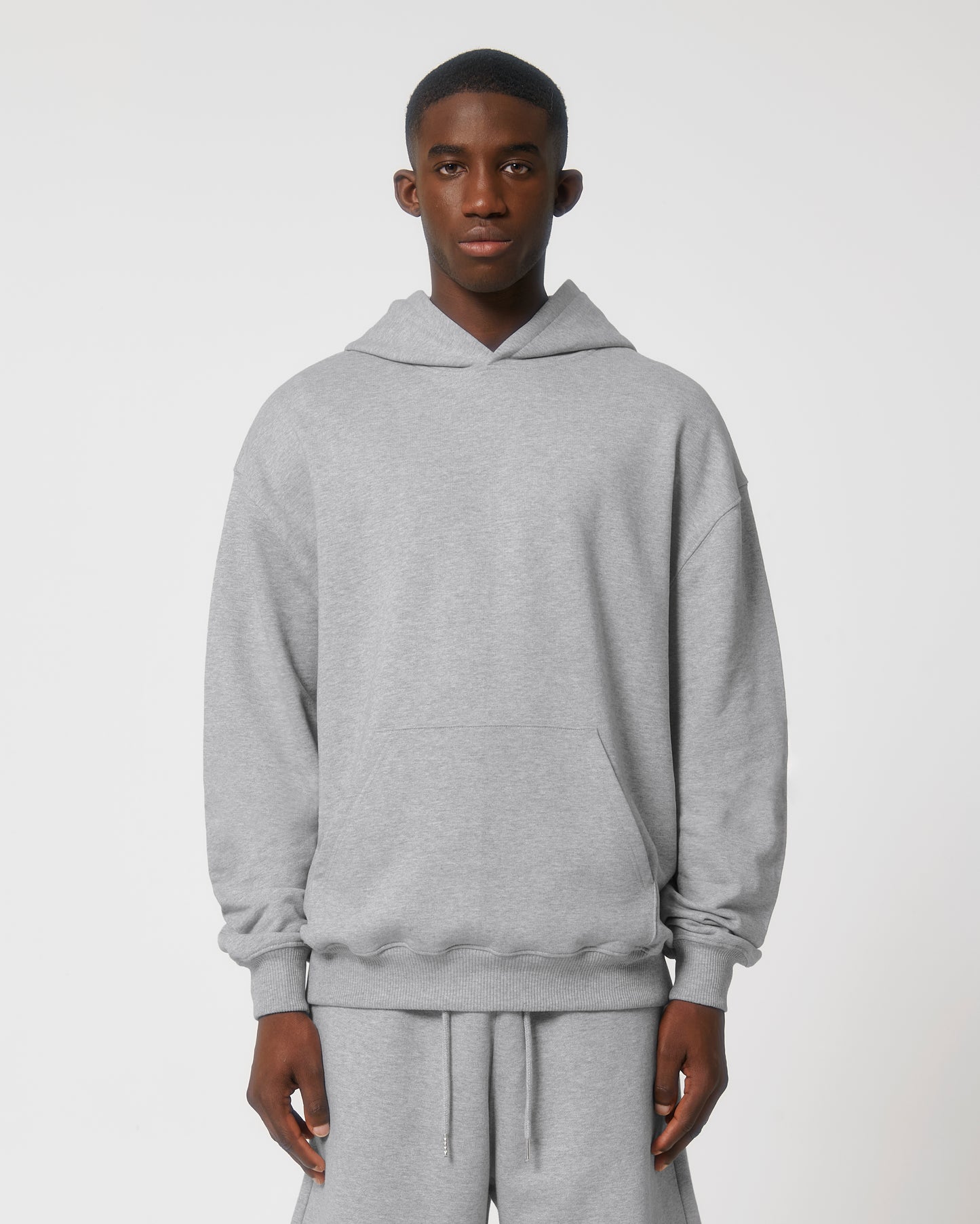 Sweat capuche lourd Cooper Dry Gris chiné