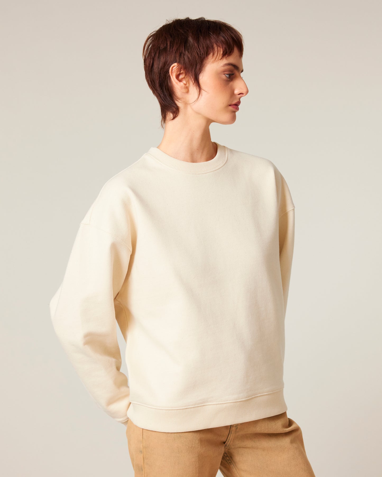 Sweat col rond oversize Radder 2.0 blanc Naturel
