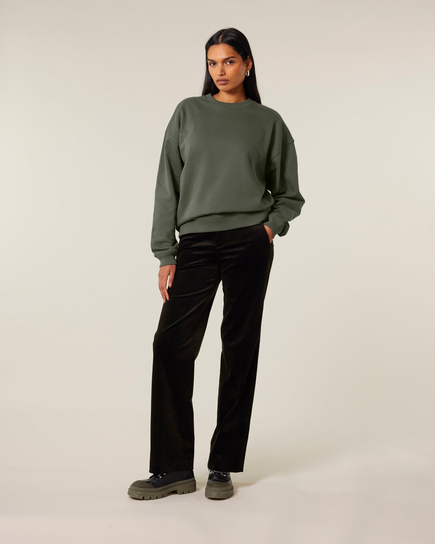 Sweat col rond oversize Radder 2.0 Kaki