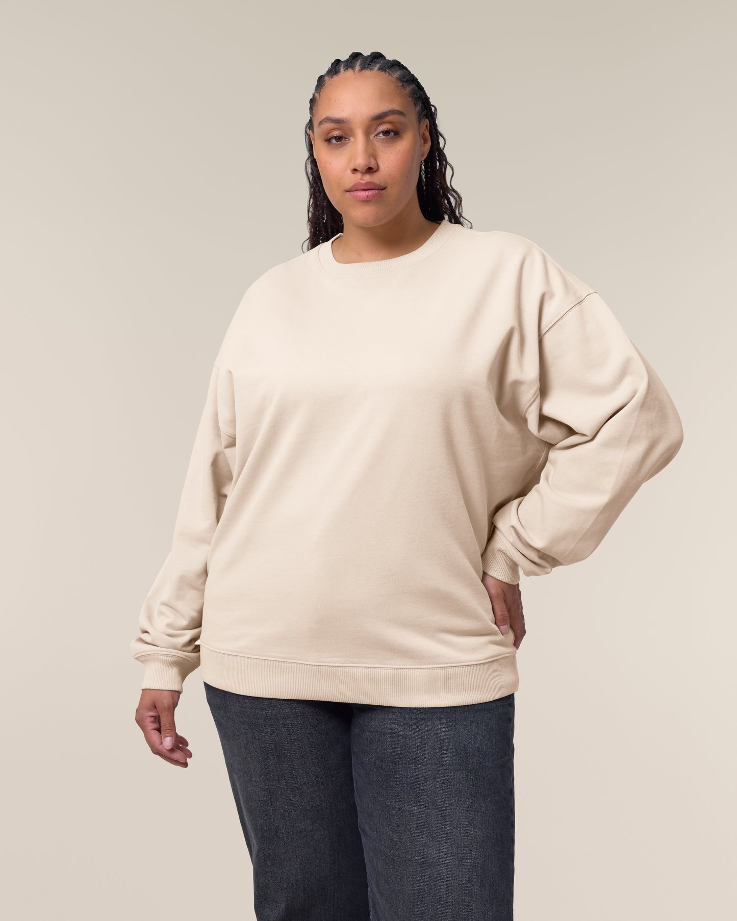Sweat col rond oversize Radder 2.0 Crème