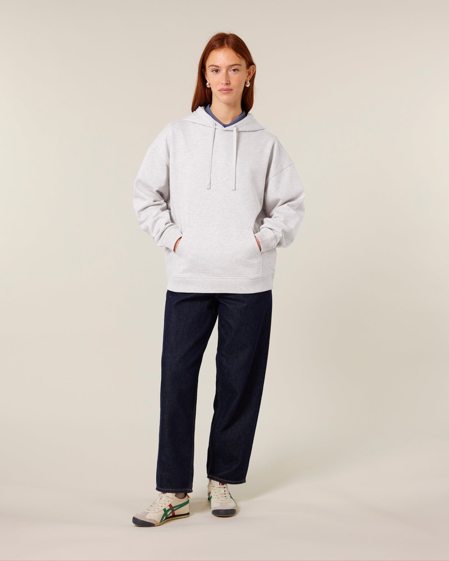 Sweat capuche oversize Slammer 2.0 Gris chiné clair