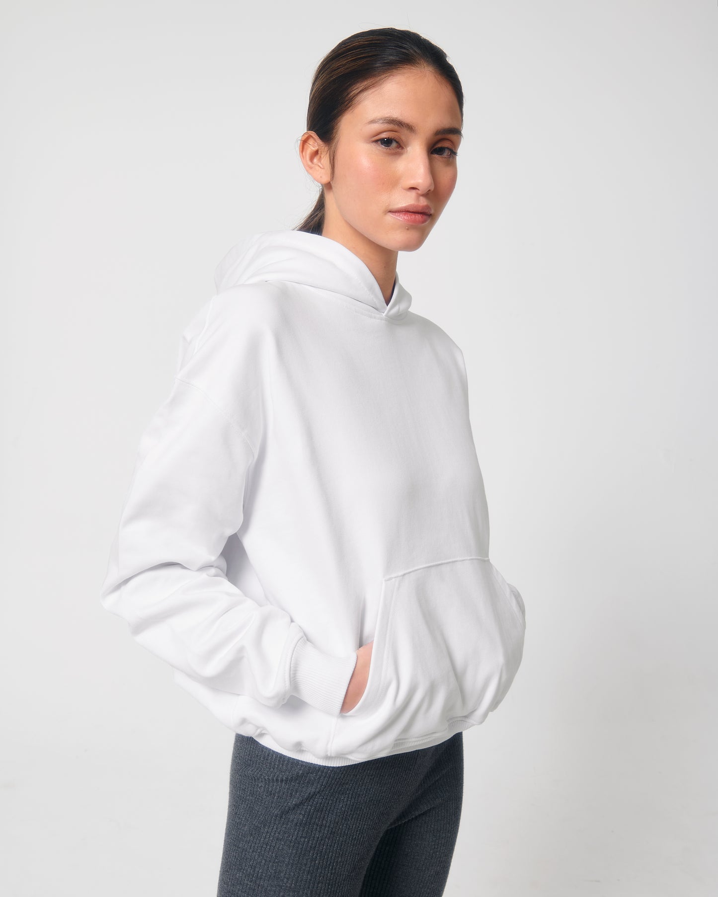 Sweat capuche lourd Cooper Dry Blanc
