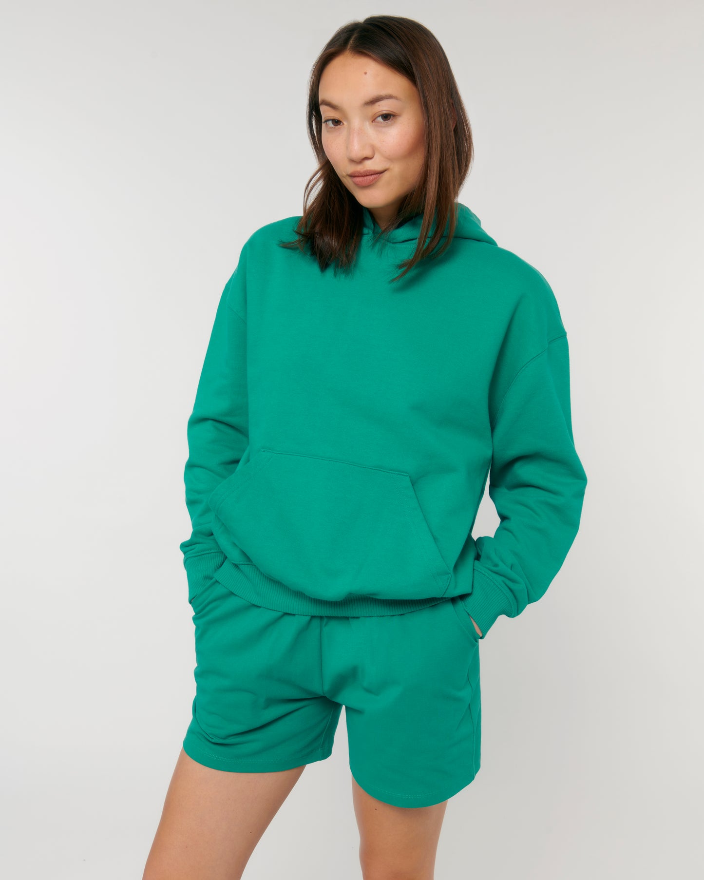 Sweat capuche lourd Cooper Dry Vert Go Green