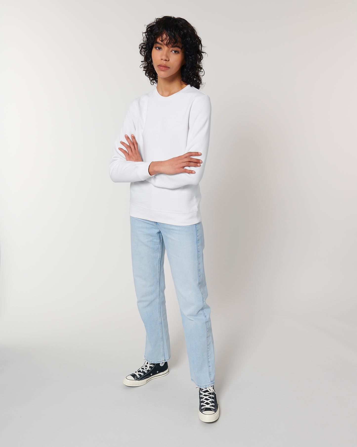 Sweat col rond Roller Blanc