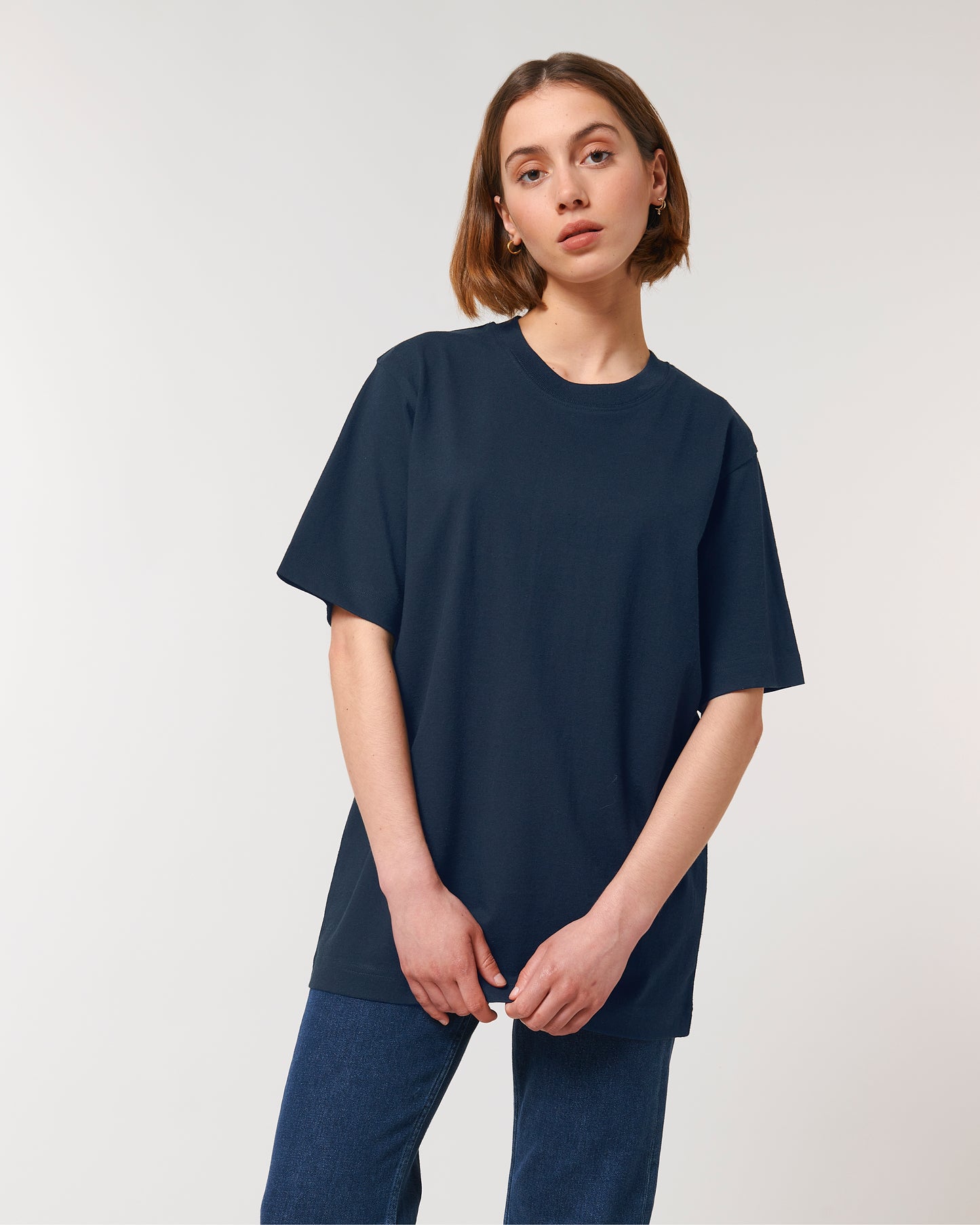 T-shirt unisexe lourd Freestyler Bleu Marine