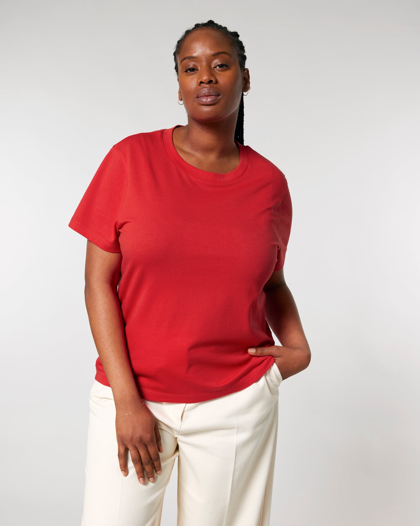 T-shirt femme col rond Stella Muser Rouge