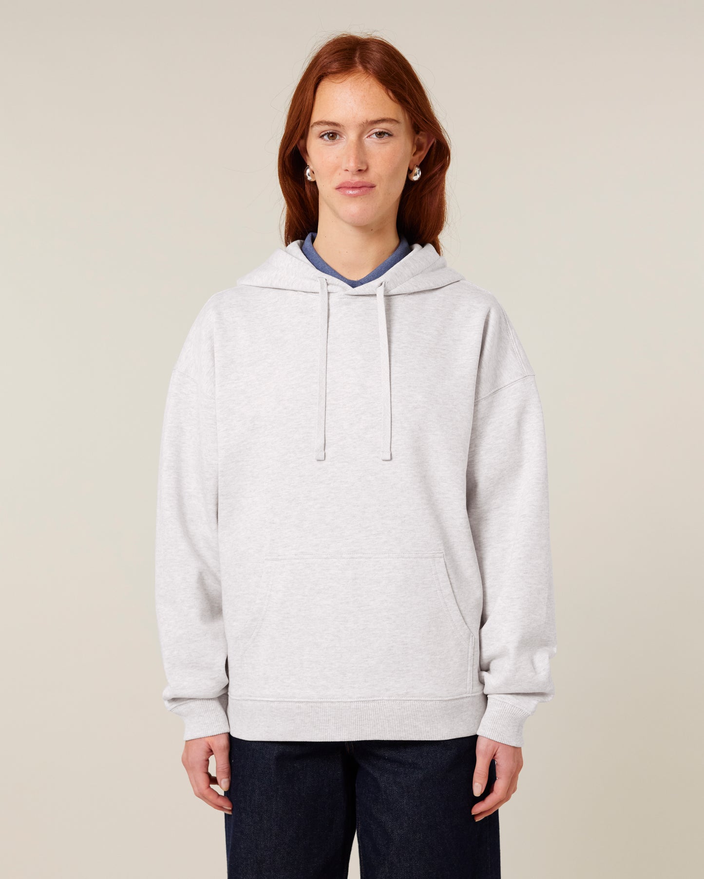 Sweat capuche oversize Slammer 2.0 Gris chiné clair