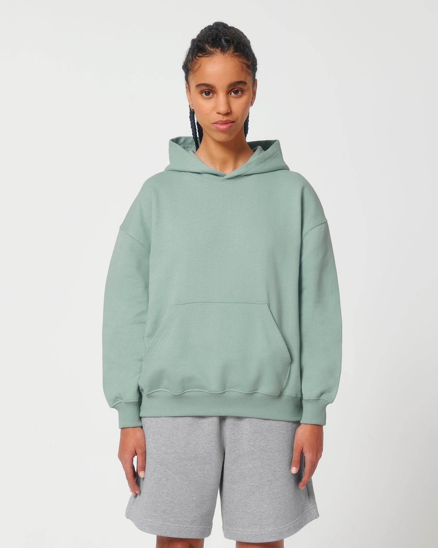 Sweat capuche lourd Cooper Dry Vert Aloé