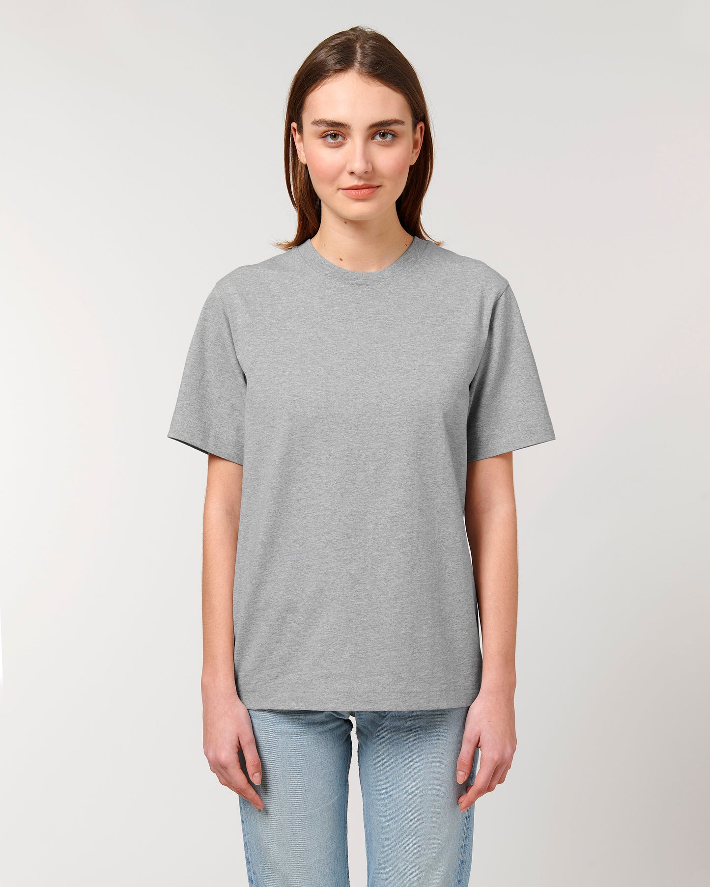T-shirt unisexe lourd Freestyler Gris Chiné Moyen