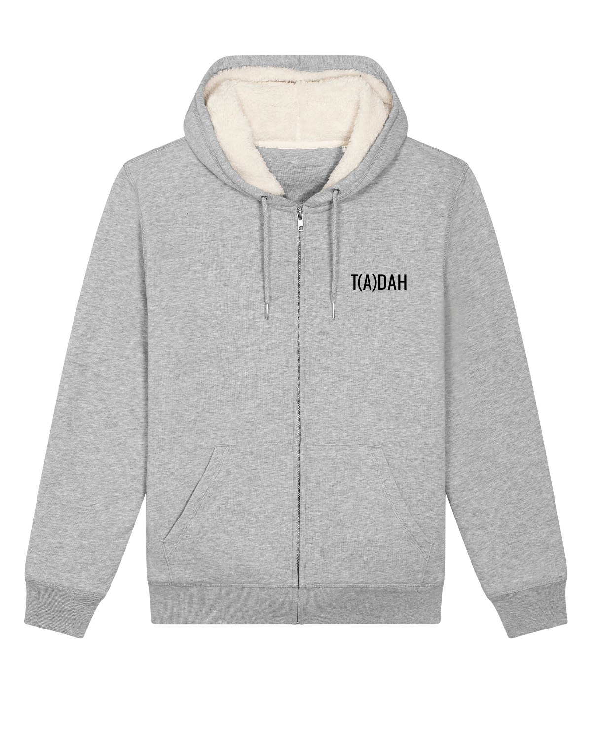 Sweat capuche avec fermeture Hygger Sherpa Gris clair