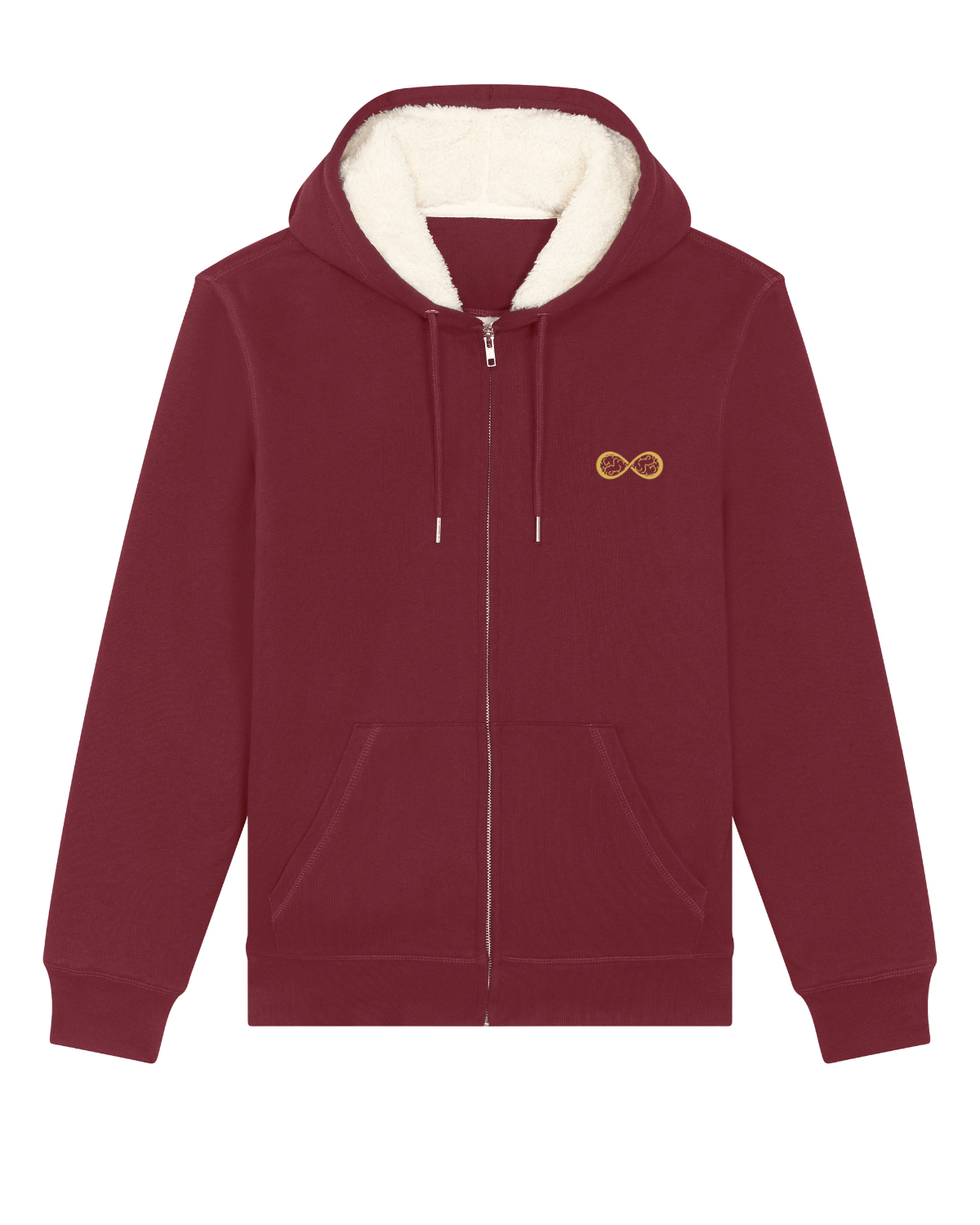 Sweat capuche avec fermeture Hygger Sherpa Rouge