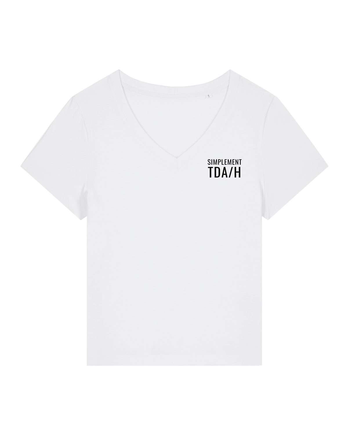 T-shirt femme col V Stella Isla Blanc