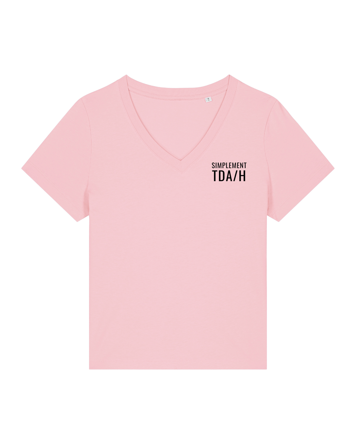 T-shirt femme col V Stella Isla Rose coton