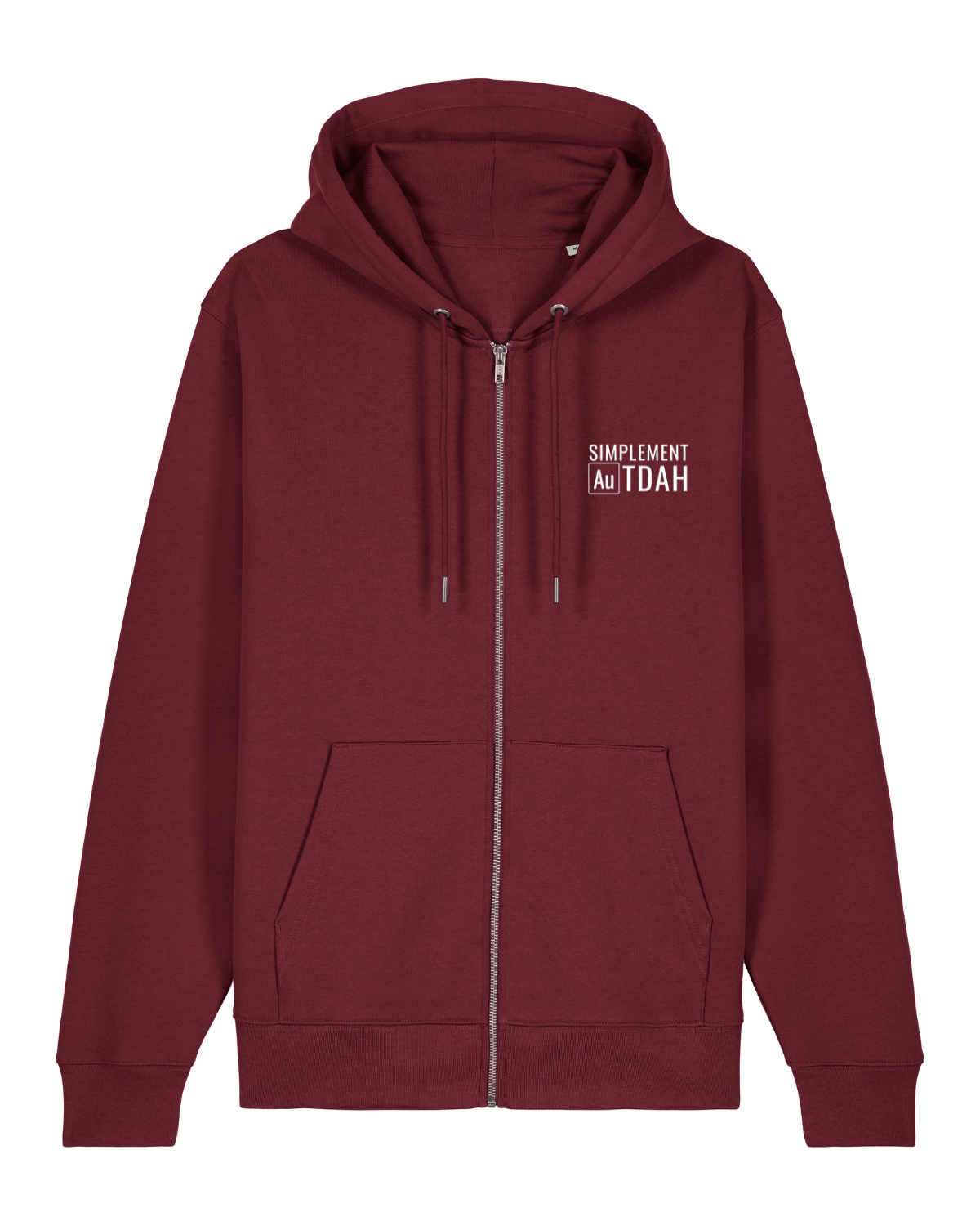 Sweat capuche zippé Cultivator 2.0 Rouge vin