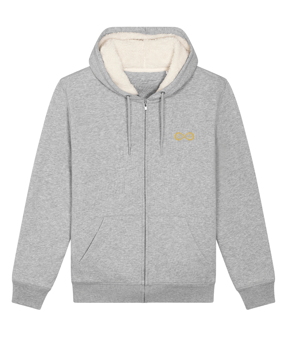 Sweat capuche avec fermeture Hygger Sherpa Gris clair