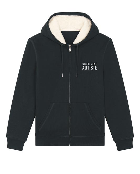 Sweat capuche avec fermeture Hygger Sherpa Noir