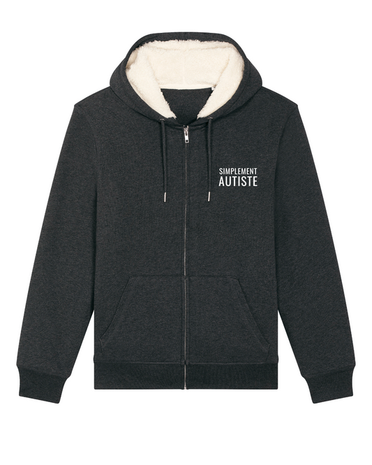 Sweat capuche avec fermeture Hygger Sherpa Gris sombre